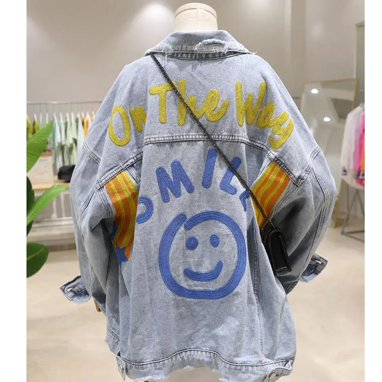 

Brand new embroidered womens white women with high quality denim jackets for woman ladys