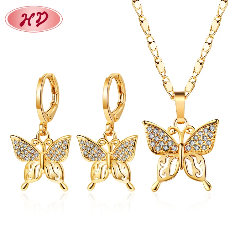 

wholesale jewellery batch white black mixcolor fashion cubic zirconia butterfly jewelry sets for women mother