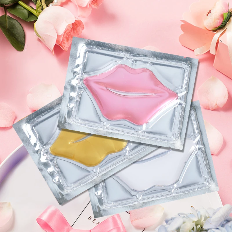 

Free sample pink hydrogel collagen sleeping lip mask