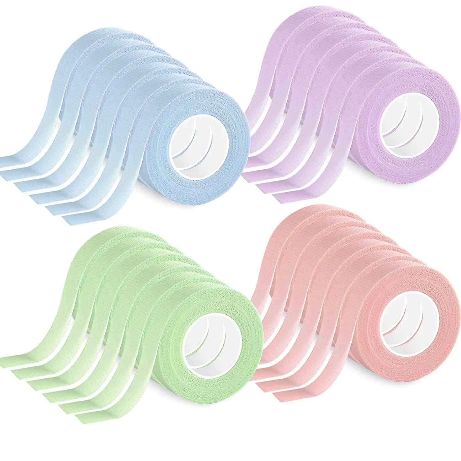 

customized pre-cut multi-sized soft silicone lash tape for eyelash extension, White, gold