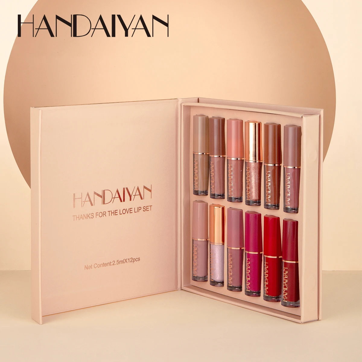 

handaiyan new premade vegan matte 24-hour long-lasting velvet sets of lipgloss bulk