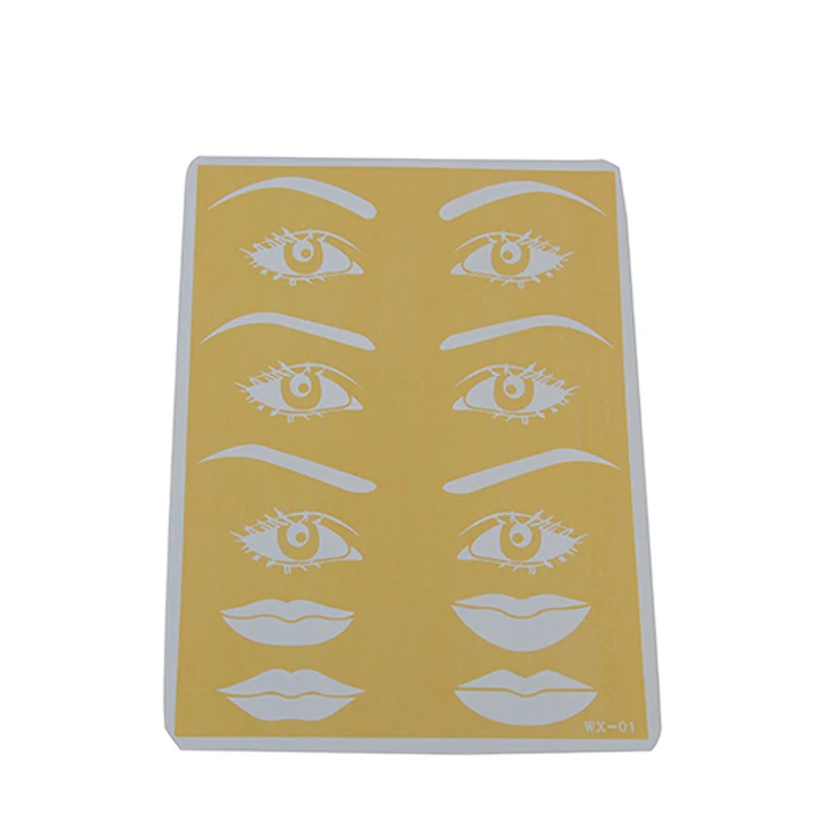 

Lushcolor WX-01 Practice Skin Eyebrows Lips Eyeliners Practice Skin For Academy Training, Yellow