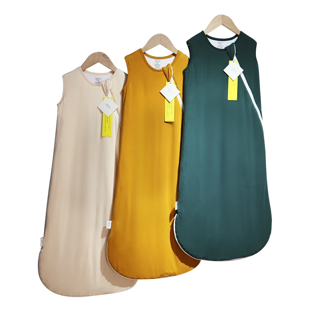 Hongbo OEM/ODM winter zippered toddler baby sleep sack Bamboo spandex Lengthened Sleeveless Baby Sleeping Bag for Newborn