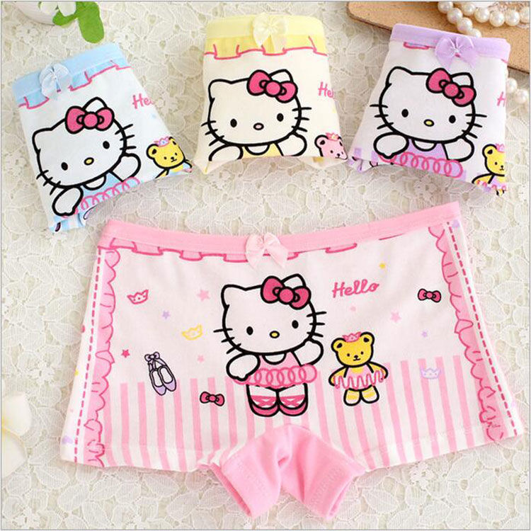 
Hight Quality Stock 1 9 Years Sweet Cartoon Printing Girl Children Kids Underwear Boxers 