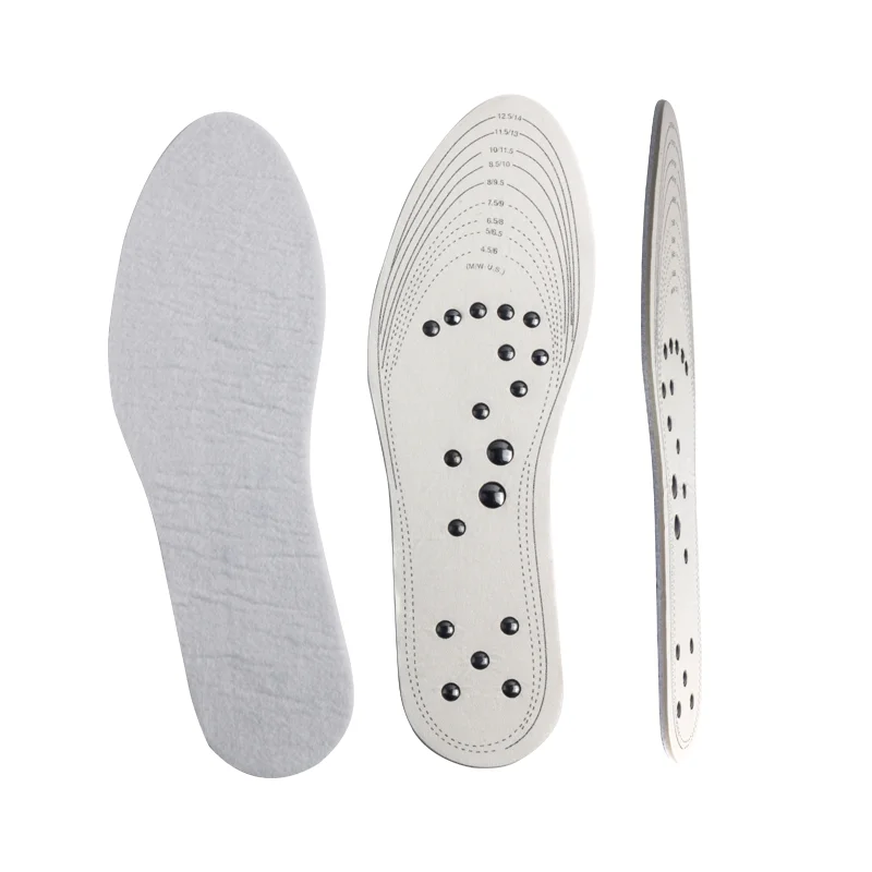 

Durable Using PU Foam Felt Non-slip Insole Memory Form Magnet Insoles for Foot Massage