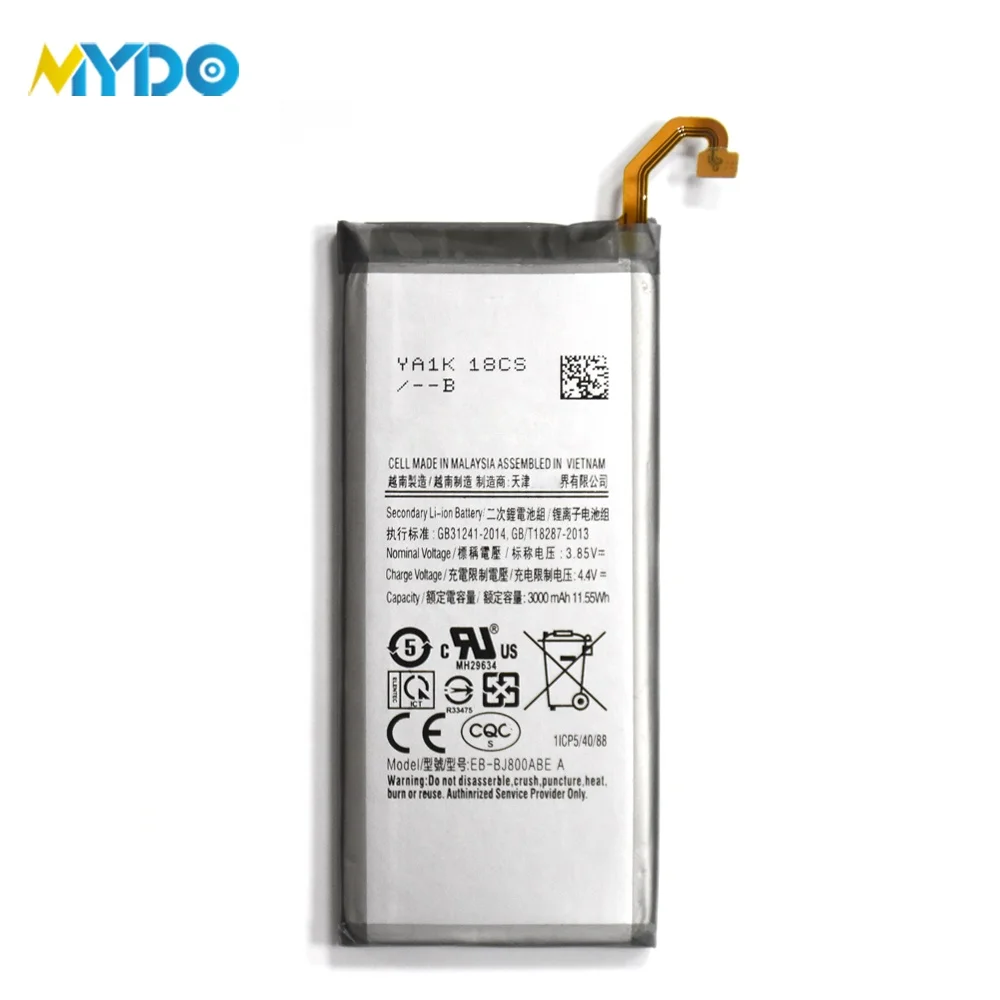 

Standard battery 3.85v 3000mAh li-ion mobile phone battery for samsung A6 J6 J600G EB-BJ800ABE battery