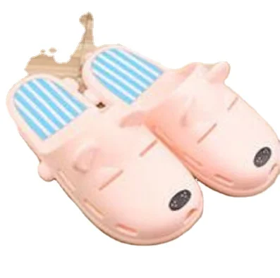

Summer new cute cartoon couple slippers home indoor non-slip waterproof cool slippers women, Black/pink/purple/apricot