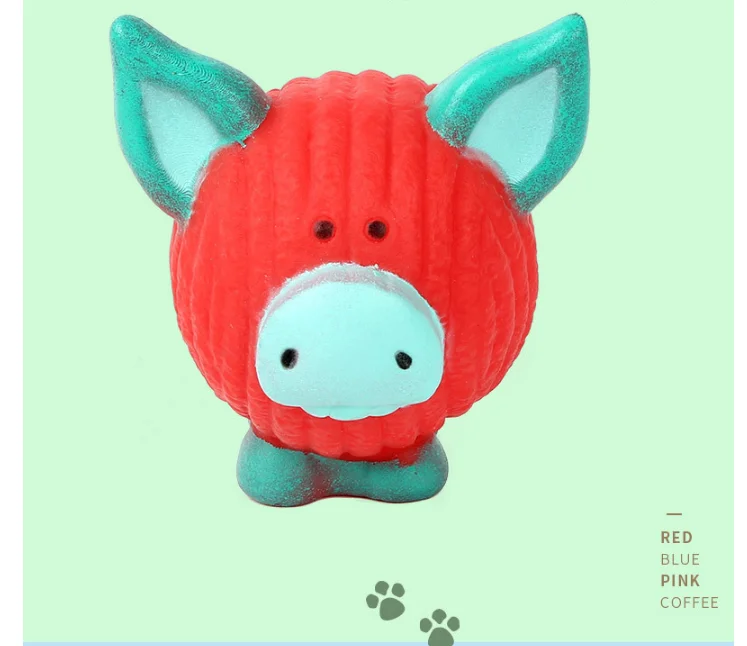 

Sound Production Dog Bite Toy Cartoon Wearable Pig Shaped Toy For Dogs Cats Interesting Pet Supplies