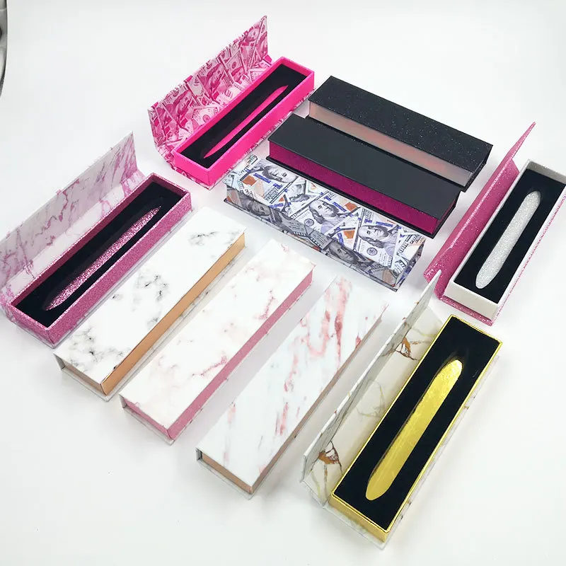 

new 2021 waterproof magic liquid marble lashglue pen eyeliner holder case eyeliner magnet box packaging, Stock