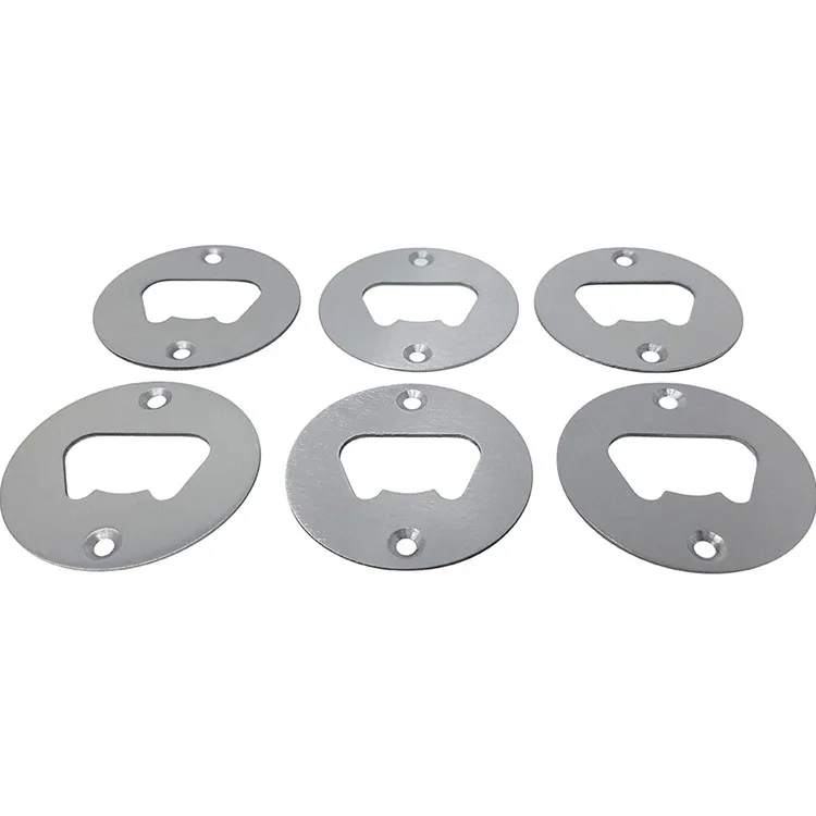Stainless Steel Round Bottle Opener Inset Diy Kit Hardware Parts Circle