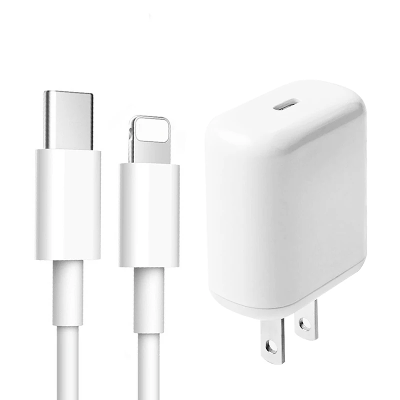 

18W PD Fast Charger Type C USB-C PD Adapter Usb Wall Charger 18W PD Set with Cable for iPhone 11 Pro Max UK US AU EU Plug