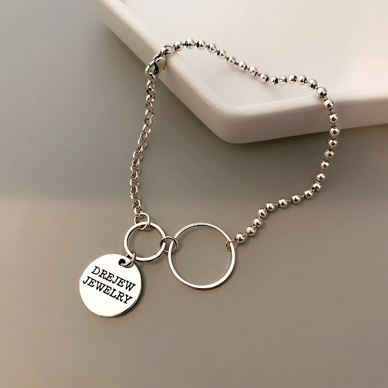 

fashion trendy metal chain bracelet letter