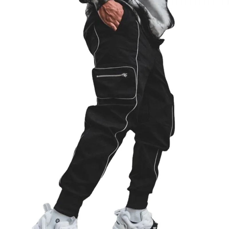 

2022 autumn zipper trouzers cargo trousers contrast cargo pantolon work trousers outdoor cargo pants mens trousers kargo pants, White black blue brown red yellow green navy