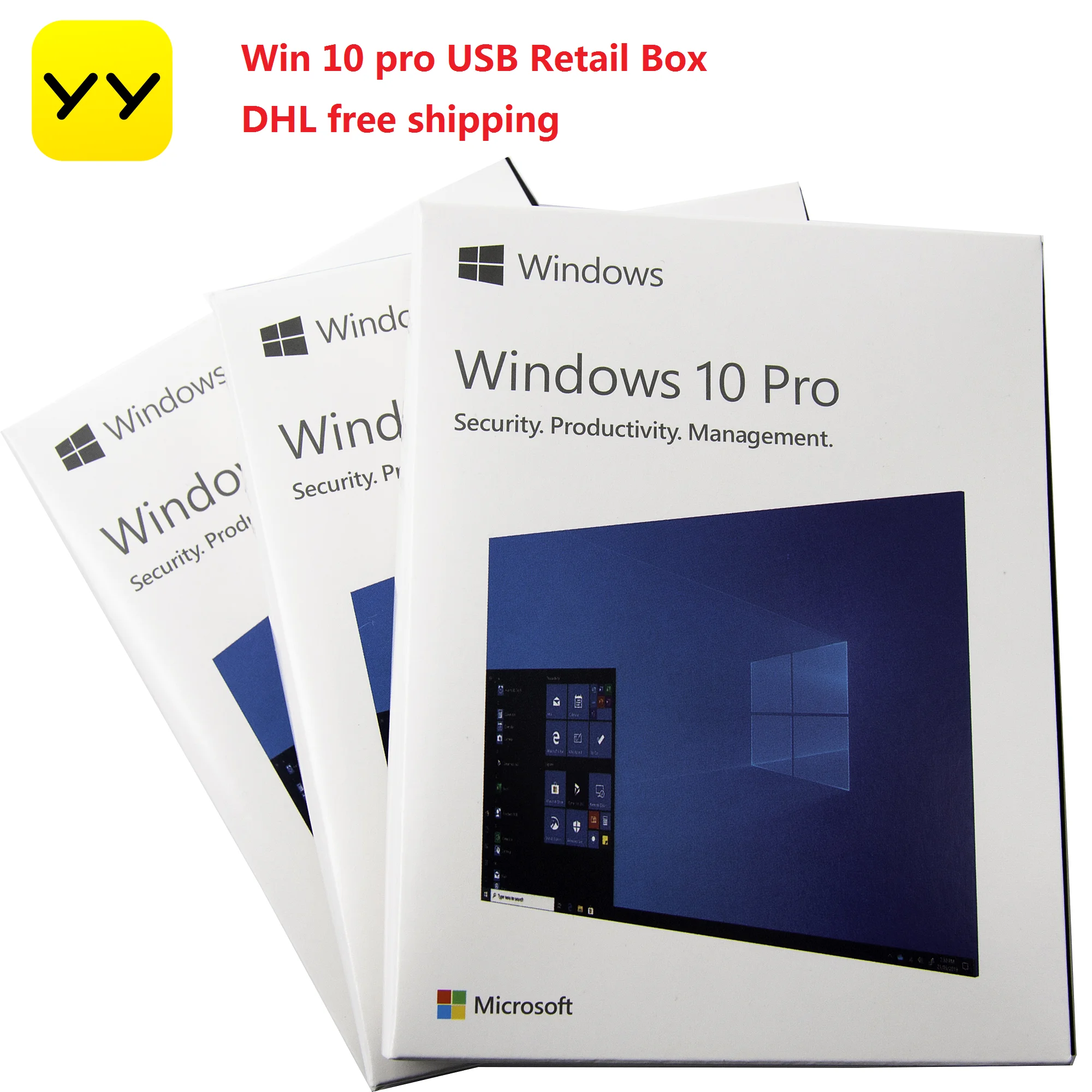 

Microsoft Windows 10 pro professional USB retail box DHL free shipping