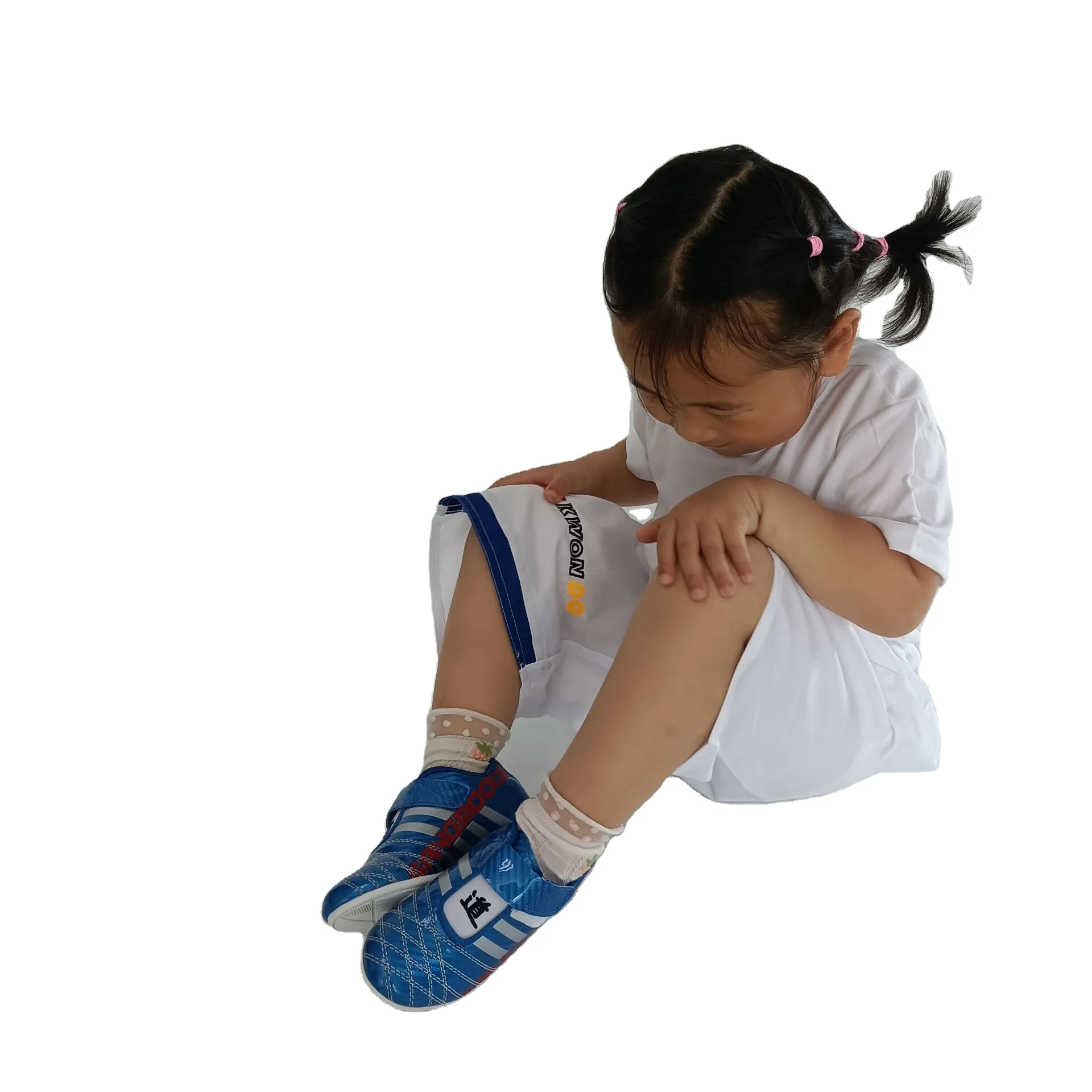 

Cheap hot sale blue kids adult karate sports training martial art shoes for taekwondo