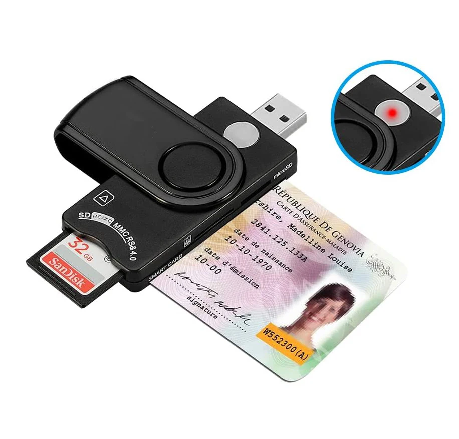 

New arrival DOD Military USB Common Access Card Adapter Military/ID Card/IC Bank Chip Card Reader USB Smart Card Writer
