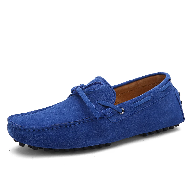 

New design factory wholesale custom Summer casual fashion moccasin comfortable soft sole for lazy person man suede shoes