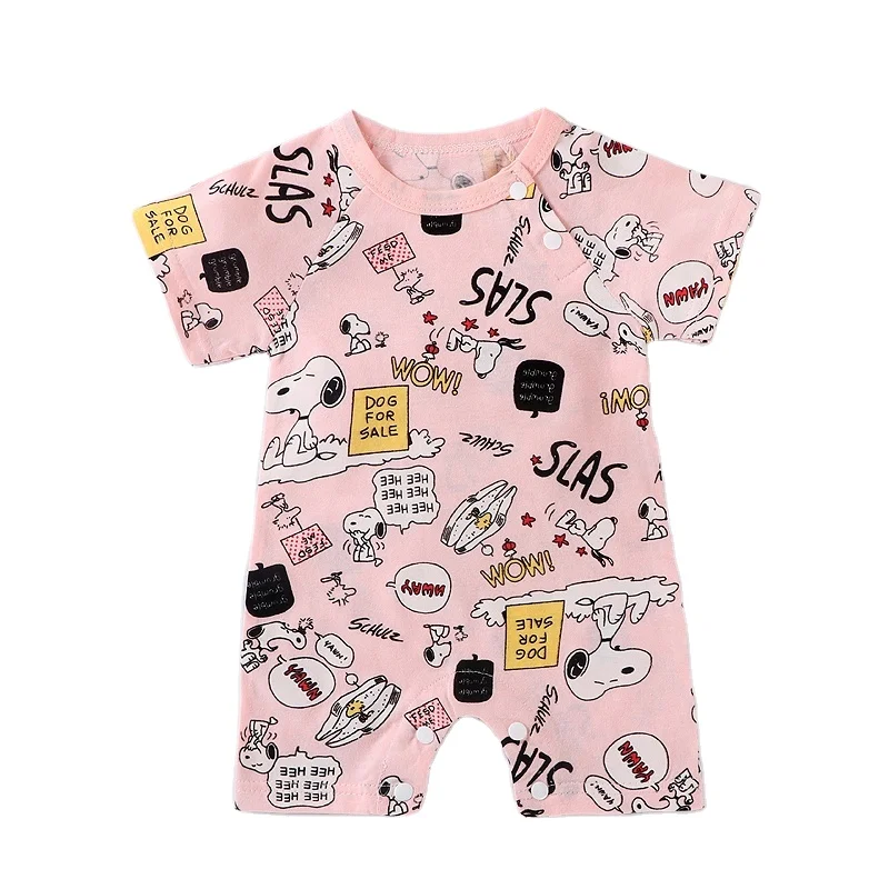 

Summer 2021 The new summer leisure baby jumpsuit cotton short-sleeved thin neonatal clothing is a hot seller in China