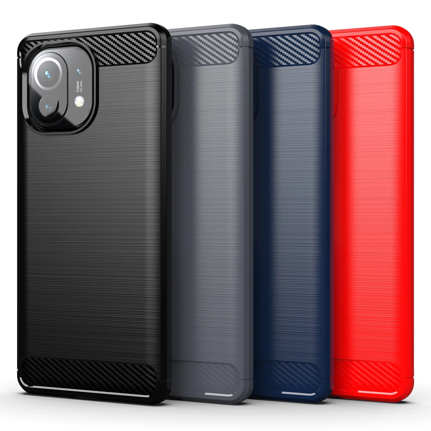 

Free shipping Carbon texture Classic business Cover soft TPU fashion Handy phone case for XIAOMI 11