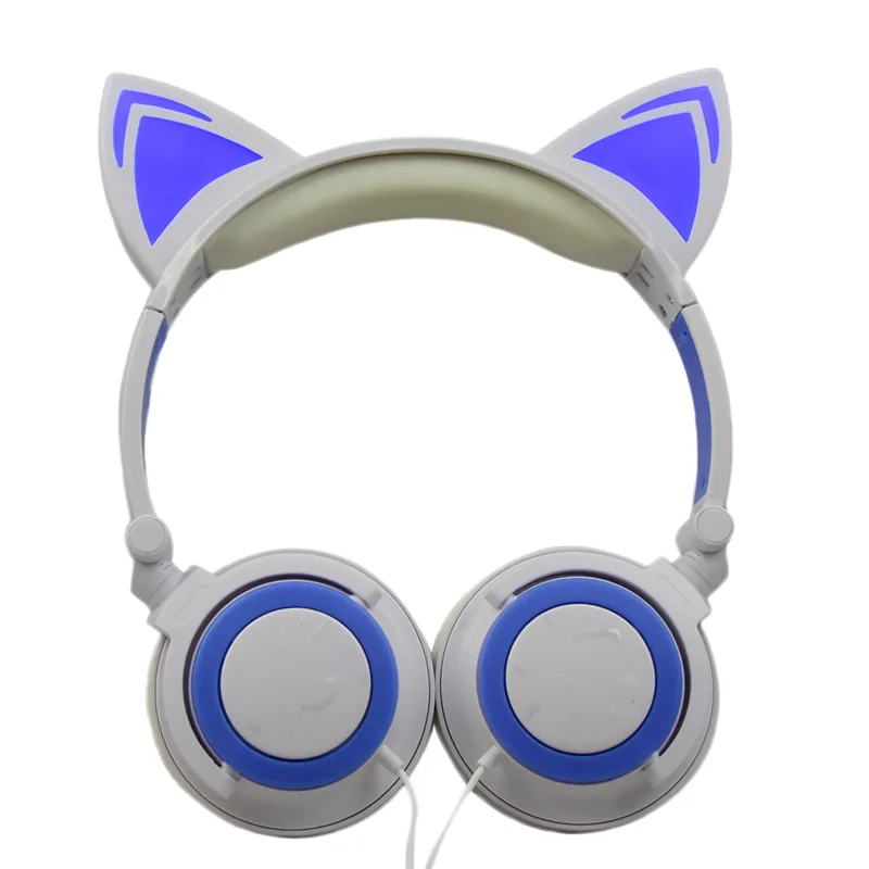 

Children's Day gift led cat ear headphones glowing mobile phone headphone kids cartoon headphones in stock ready to ship headset