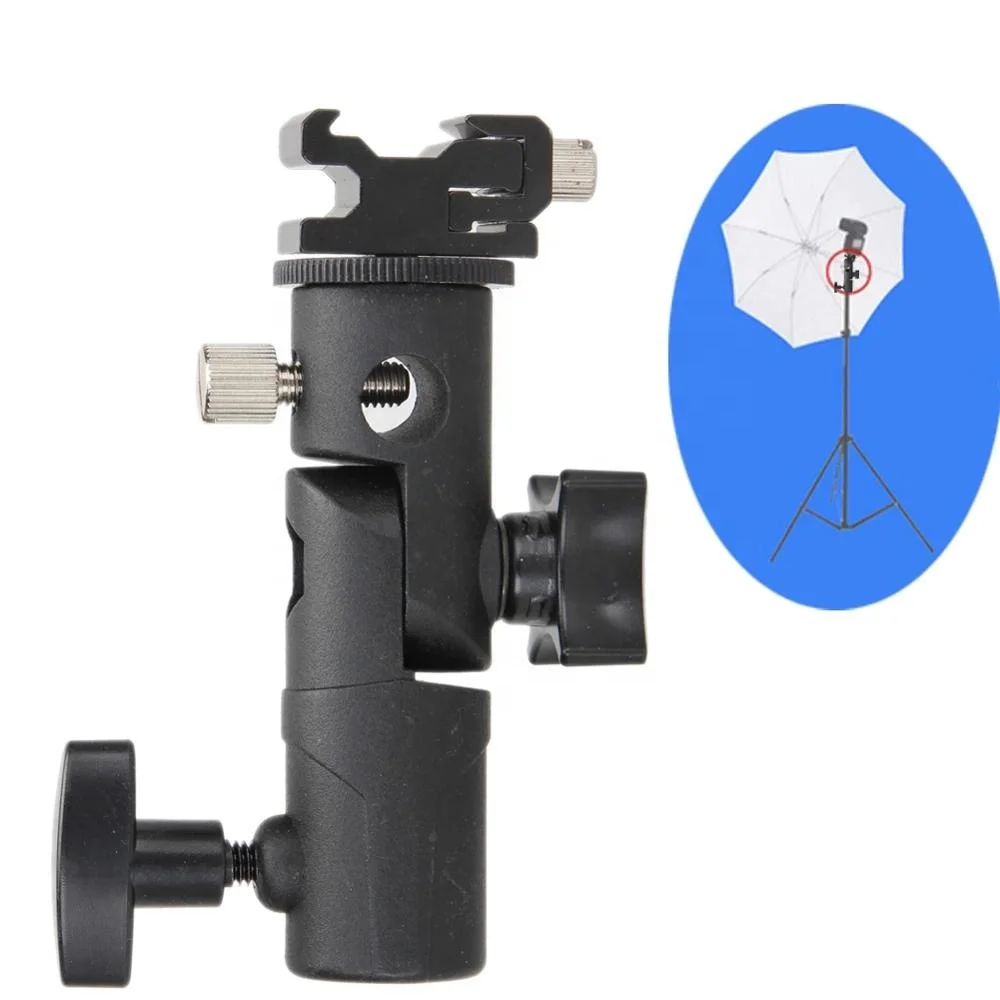 

Factory Wholesale E Type Camera Flash Holder Flash Bracket for DSLR Camera Canon/Nikon/Sony/Pentax Photo Studio Accessory