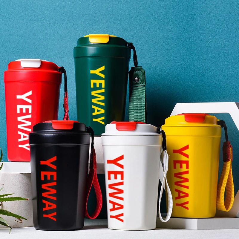 

YEWA tasse a cafe Hot Selling Convenient Car Tumbler Coffee Mug Double Walled Vacuum Stainless Steel Coffee Cup