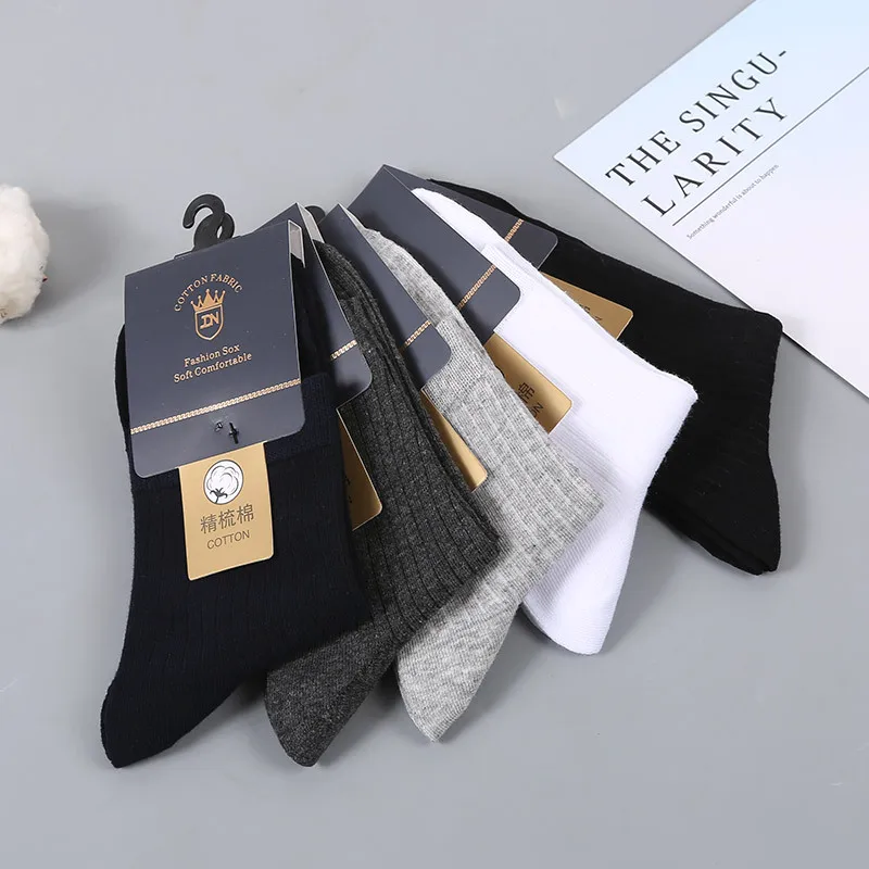 

2021 Wholesale customization Anti-bacterial bamboo fiber custom logo work socken manufacturer dress business men socks, Picture