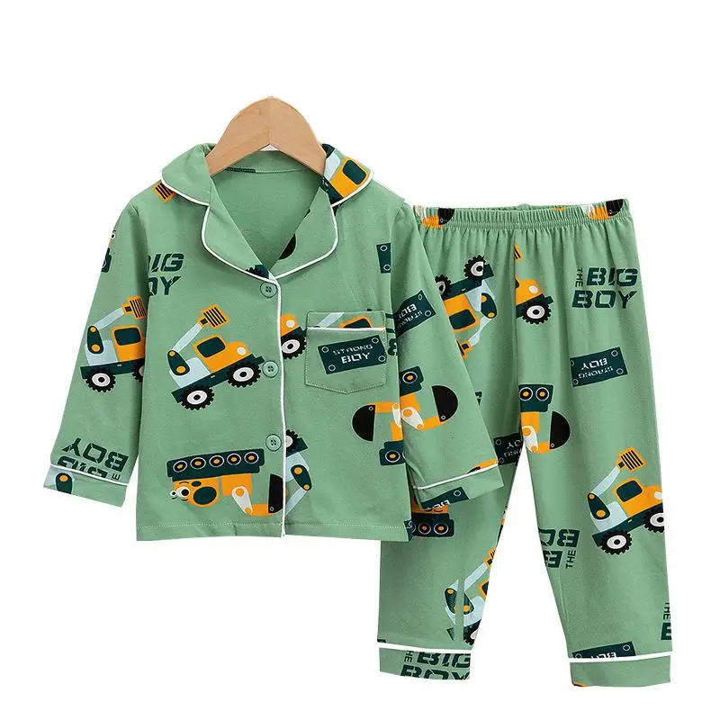 

Kids Pijamas Cartoon Long Sleeve Winter Autumn Sleepwear Children 100% Cotton Pajama Sets Boys Girls 2 Piece Pyjamas
