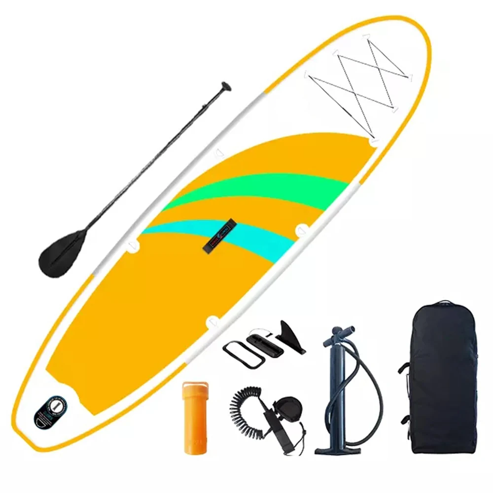 

FunFishing Hot Sale Inflatable Paddle Board Single Double Layer Stand Up Surfboard, Customized color