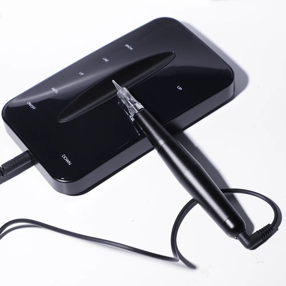 

Wholesale Permanent Makeup Supplies Black Shiny Battery PMU Machine For Student