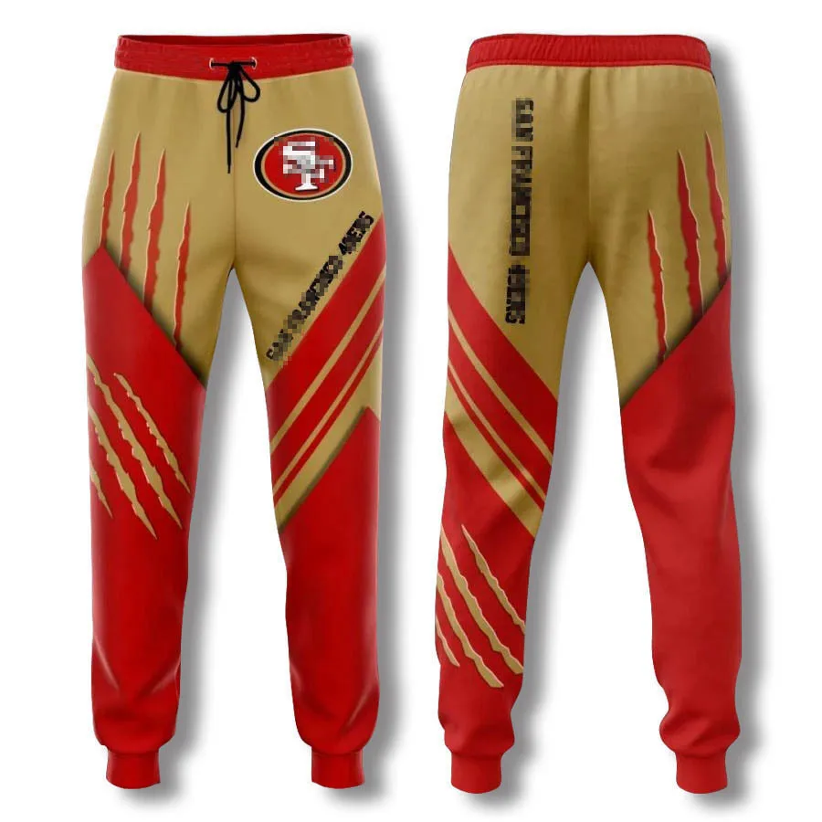 

wholesale custom print plus size pants nfl sport-wear jogger drawstring elastic sweatpants loose sport pants, Stock