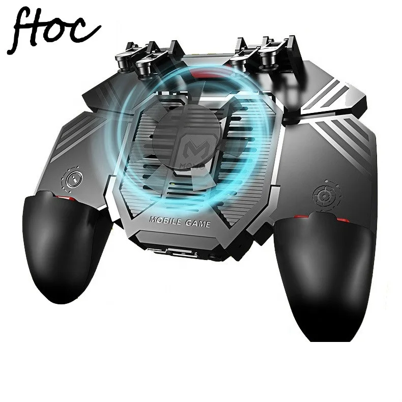 

2020 Newest AK77 Mobile Game Controller Cooling Fan Gamepad Game Joystick Trigger For Pubg Grip Controller, Black