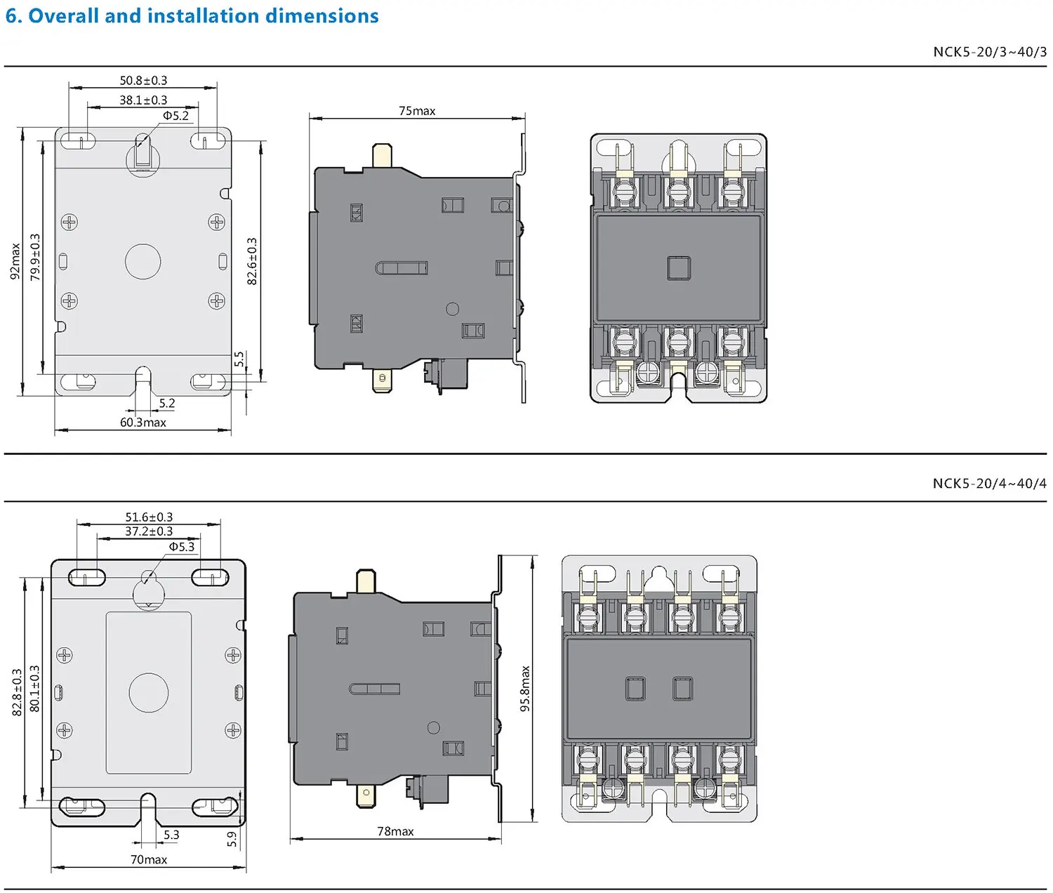 Chint original NCK5 Definite Purpose Contactor NCK5-25 NCK5-32 NCK5-40 CHNT Air Conditioner Contactor