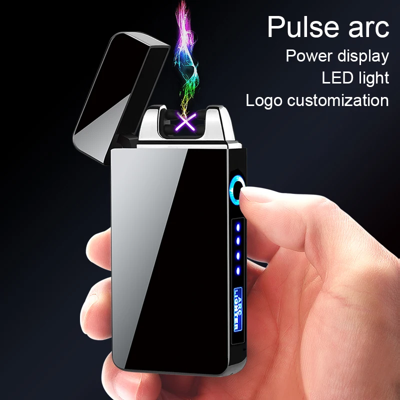 NEW Fashion USB Rechargeable Electronic Lighter, Double Arc Plasma Lighter with Battery on m.alibaba.com