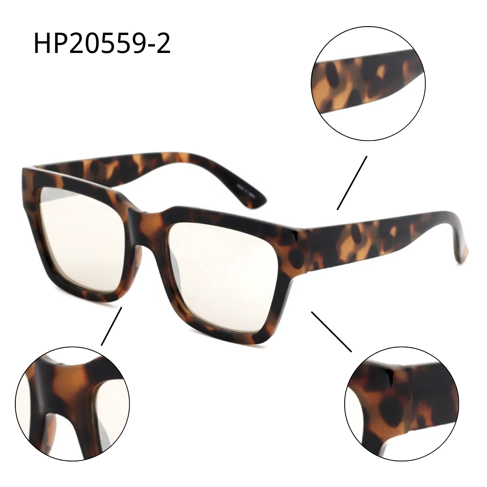 

VIFF HP20559 High Quality Custom Private Label PC Big Frame Sunglasses Unisex Square Men Sunglasses