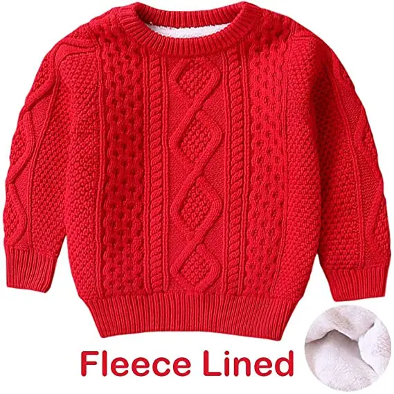 

Children clothing Fashion Sweater baby Girls cotton knit autumn Winter fleece pullover for boys kids