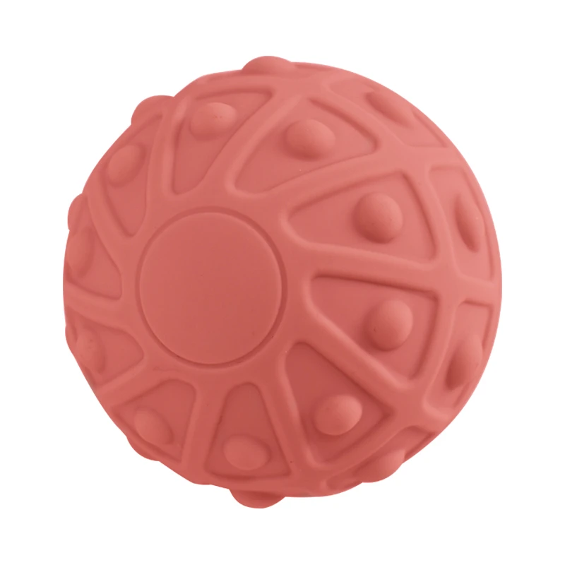 

Soft rubber hand yoga vibrating exercise ball roller massage training ball