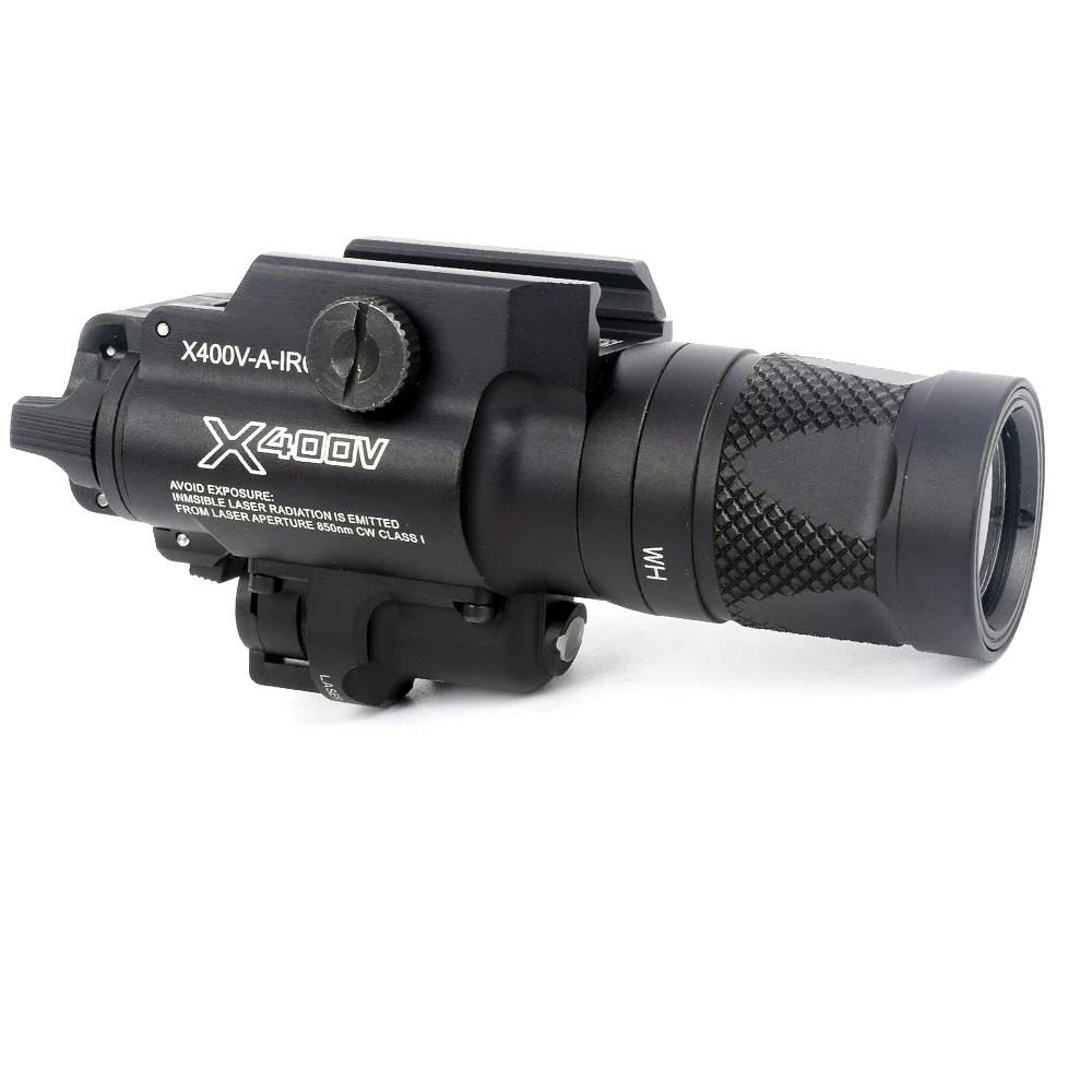 

X400V Handgun Flashlight Red Laser Strobe LED Weapon Light night light For Rifle Scope Hunting