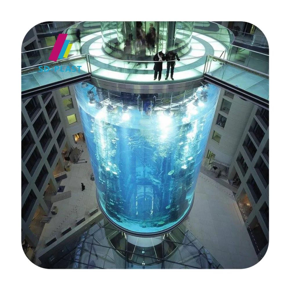 

DZSD large cylindrical aquarium acrylic fish tanks acrylic aquarium tank