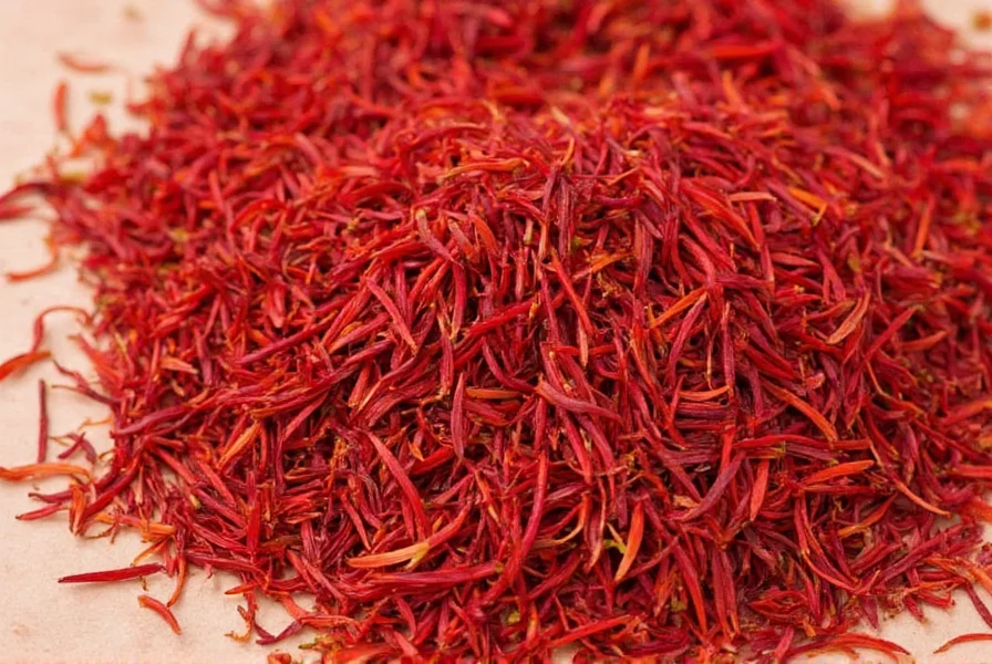 Saffron threads stored in airtight glass container alongside proper storage conditions illustration