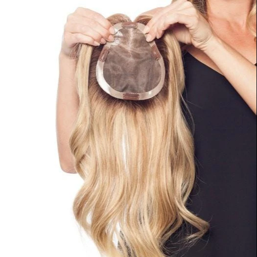 

Top Quality Wig Russian Remy 4x5 Silk Base Hair Pieces, Human Hair Toppers for White Women