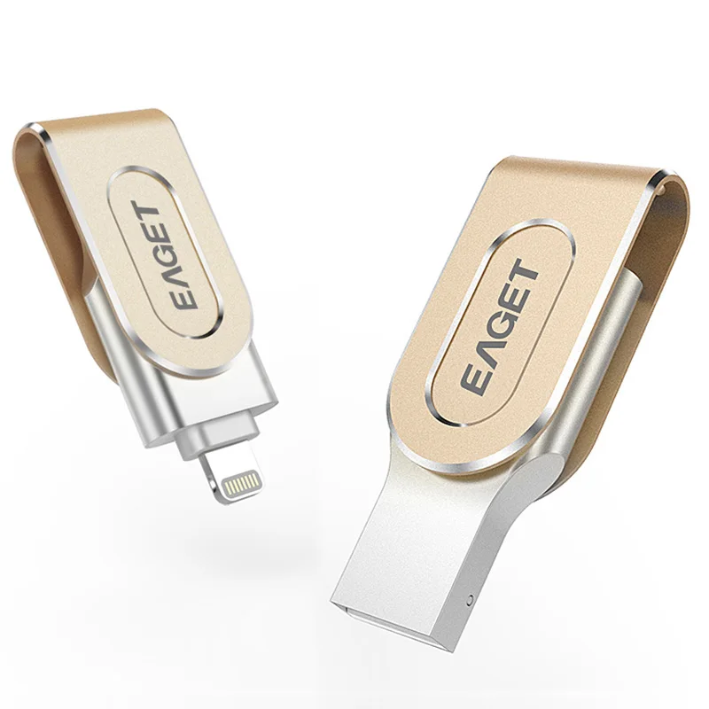 

EAGET i80 Mini Flash Drive OTG USB3.0 Flash Drive for iPhone/iPad 64GB Matel Memory Stick