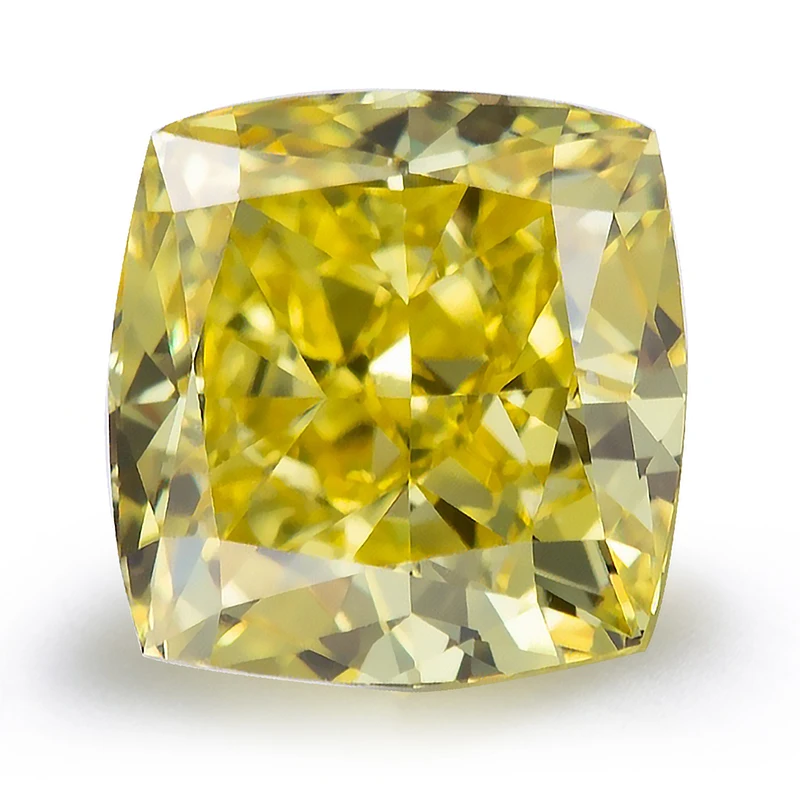 

Messi Jewelry Cushion Cut Lab Created Diamonds 0.6ct~1.36ct Cvd HPHT Yellow Lab Grown Diamonds