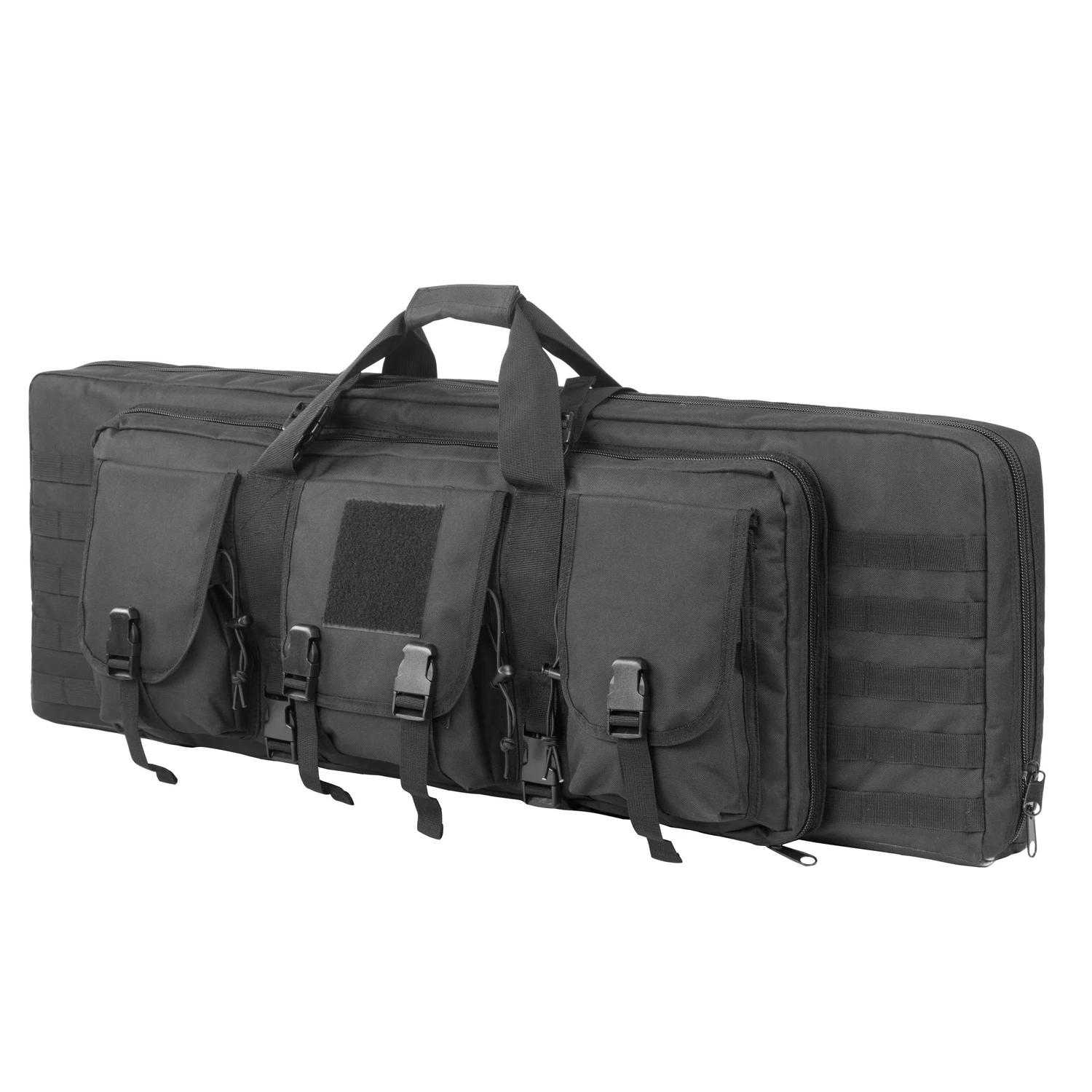 

US Inventory 42 inch molle carrying assaults military outdoor tactical airsoft dual soft rifle case gun bag, Black-gun bag