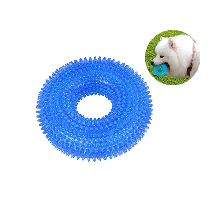 

Amazon dog bite resistant toy TPR barbed ring bite resistant pet molars interactive toy