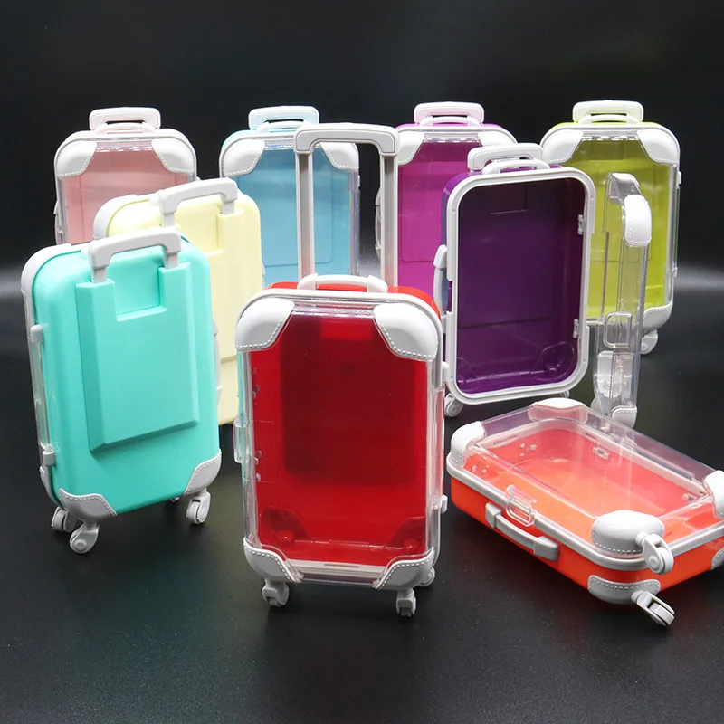

Empty Cute Mini Lash Suit Case Small Luggage Suitcase For Eyelash Lipgloss, Colorful, 9 colors available
