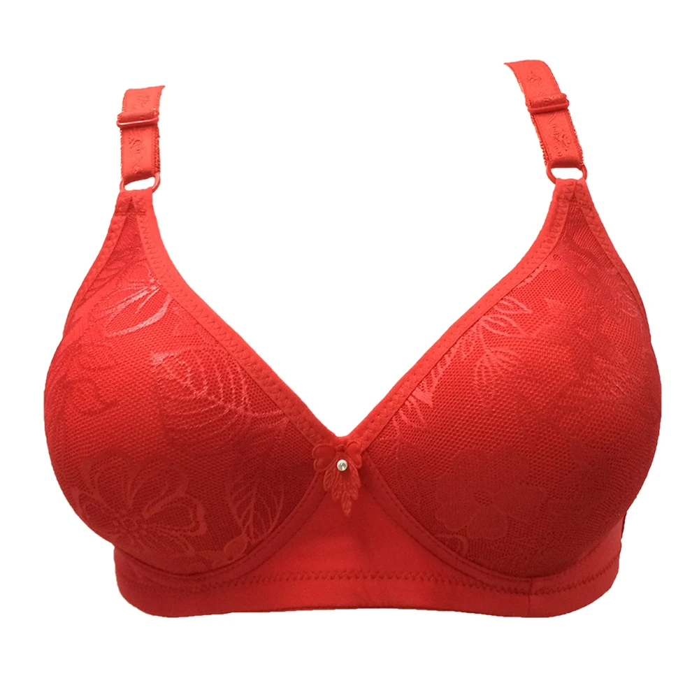 Full Coverage 36 Bra Size Push Up Knitted Mature Gather Bra For Women ...