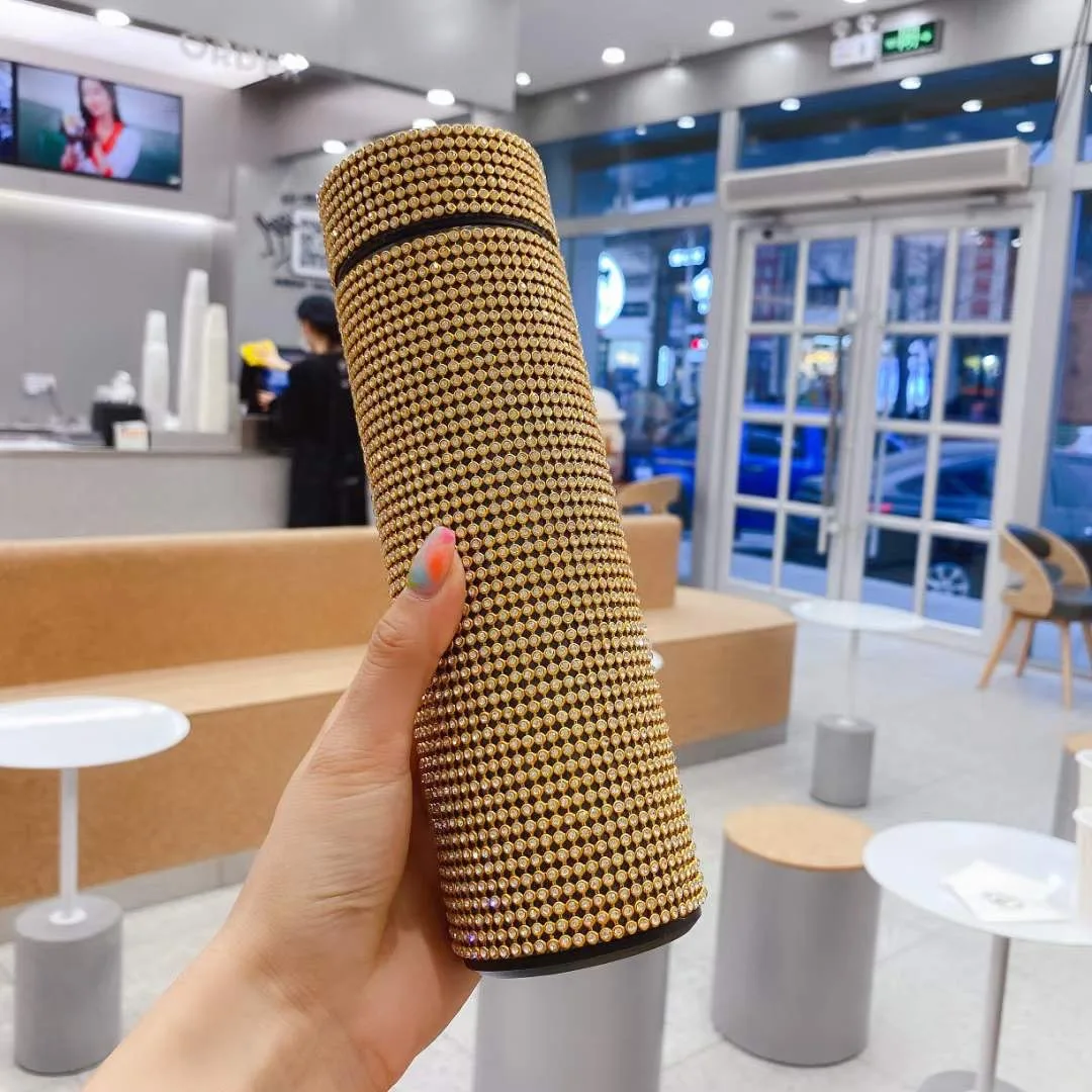 

Newest luxury full diamond rhinestone bling bling thermos Vacuum Flasks