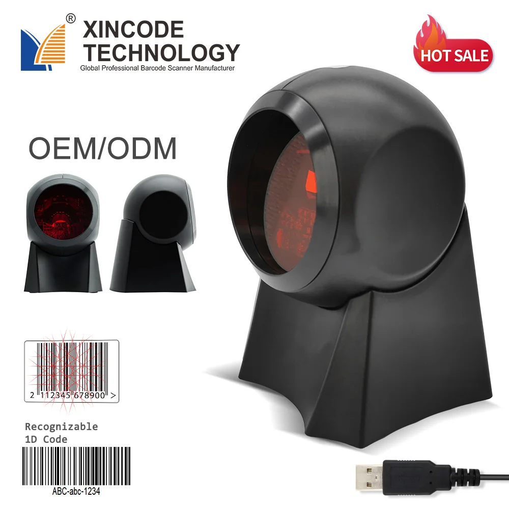 

Xincode 20lines Desktop Lasers Barcode Scanner 1D Usb Wired Usb Bar Code Reader Supermarket Price Scanners plat X-8800