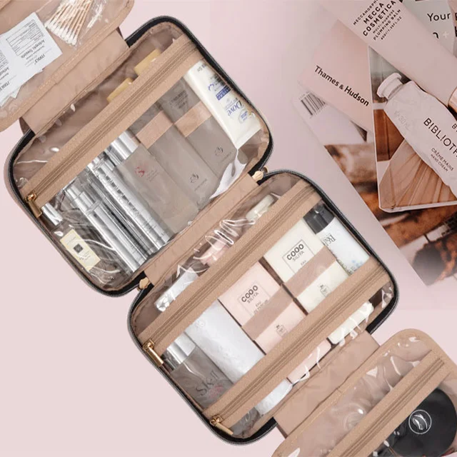 

Expandable Travel Waterproof Hanging Wash Cosmetic Bag Organizer Fashion Women Bag, Customized